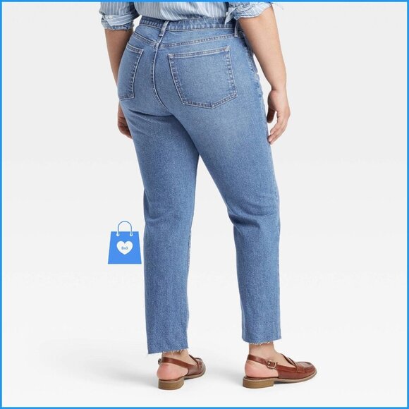 6 Short - Womens Mid-Rise 80s Slim Fit Jeans - Universal Thread - Blue - Picture 10 of 11